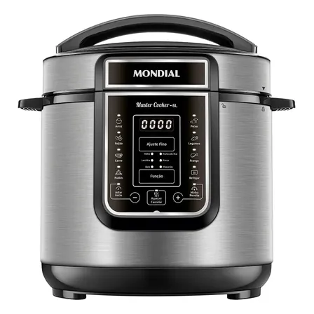 Panela Elétrica De Pressão Pe-60-6l Digital 6l Mondial Preto/inox 127v 60 Hz