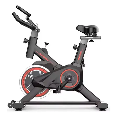 Bicicleta Spinning Ergométrica Vertical Inércia Bike Fitness Cor Vermelho 127/220v
