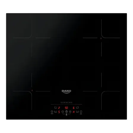 Cooktop De Indução 4 Bocas Dako Supreme Preto Com Trava De Segurança 220v