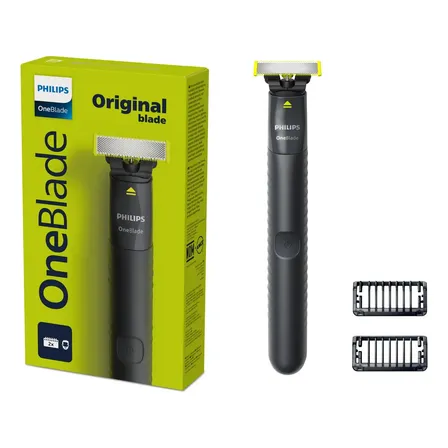 Barbeador E Aparador Elétrico Philips Oneblade 2 Pentes, Sem Fio E À Prova D'água - Qp1424/10 Preto 127/220v