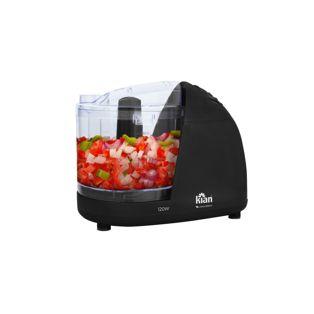 Mini Processador De Alimentos Elétrico Turbo Triturador Alho Cebola Legumes Compacto Prático - Kian
