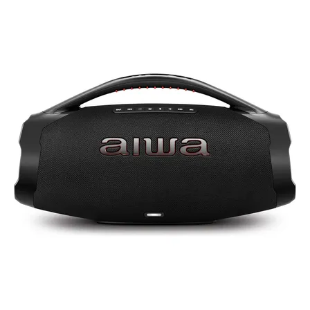 Caixa De Som Boombox Aiwa Aws-bbs-01-b 200w Ip66 30hs De Bateria Preto 127/220v