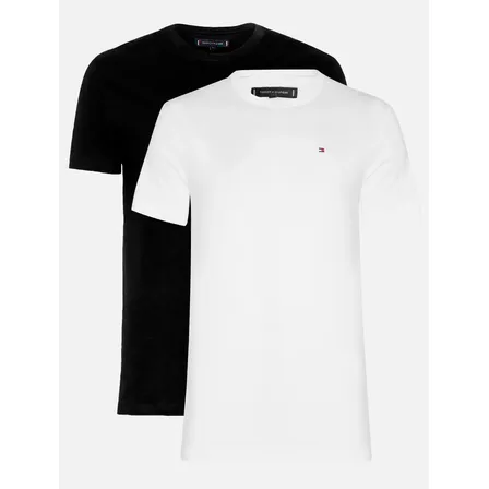Kit Camisetas Tommy Hilfiger Preta/branca 2un - Original