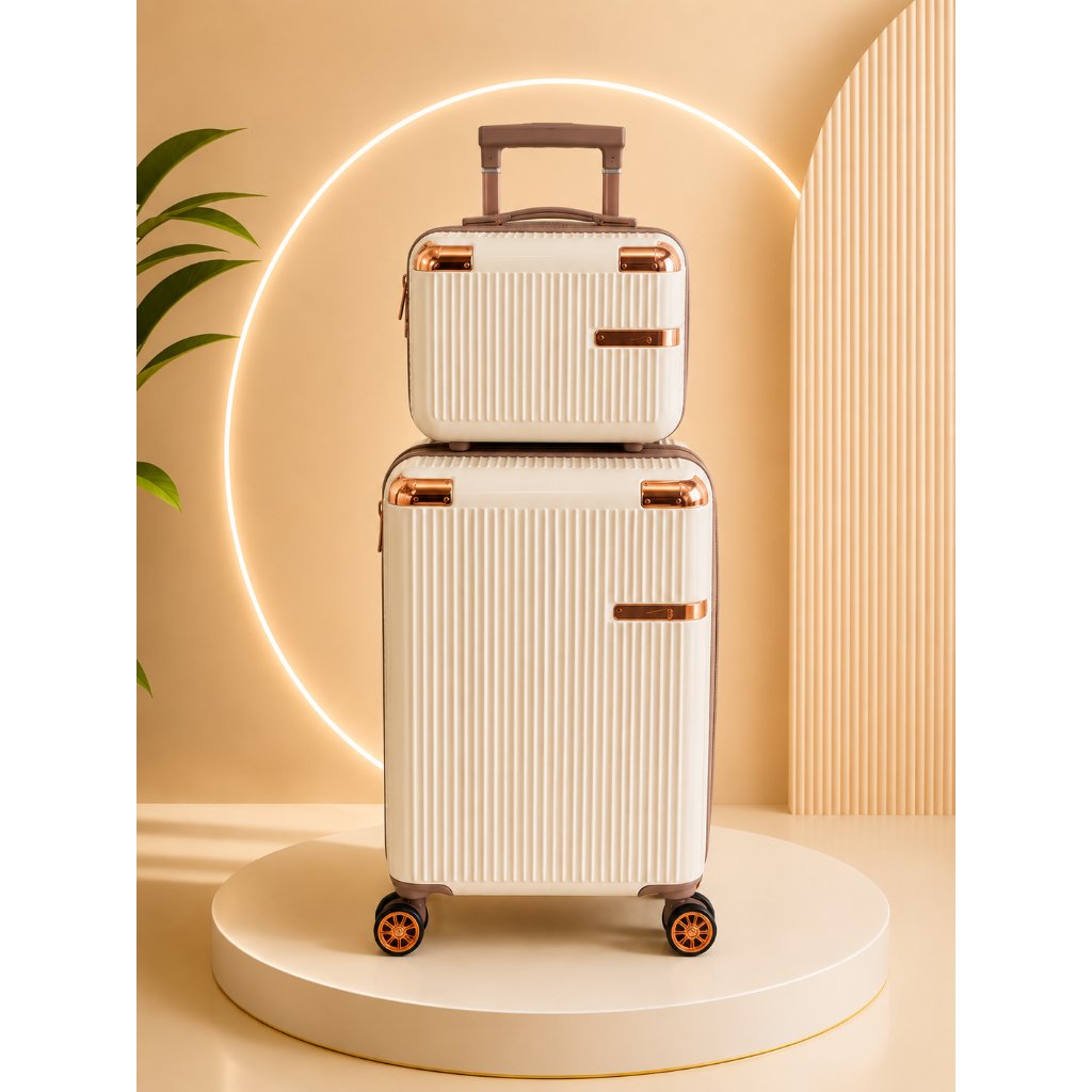 Conjunto Mala De Viagem 10KG E Frasqueira Cadeado TSA Roda Dupla 360° PROMOÇÃO