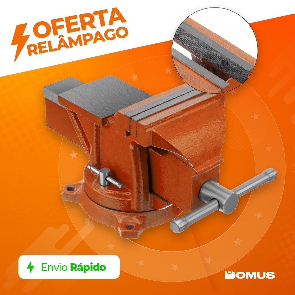 Torno Morsa de Bancada Rotativa com Bigorna 5" 125 mm Sparta