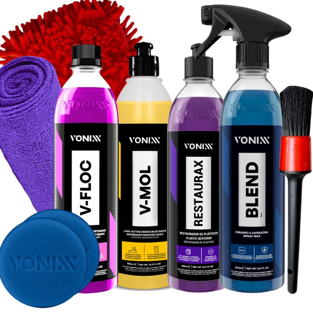 Kit Tratamento Estética Vonixx Cera Blend Restaurax Shampoo V-Mol V-Floc 500m vonixx