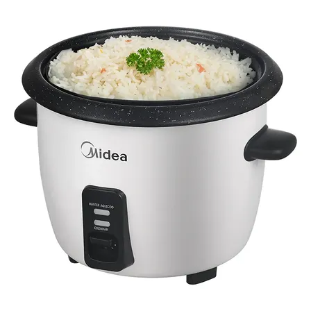 Panela De Arroz Elétrica Midea 7 Xícaras Cozimento Á Vapor Com Tampa De Vidro