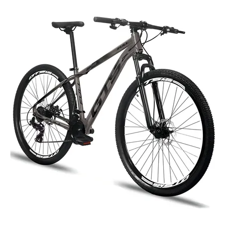 Bicicleta Mountain Bike Gts Feel Full Aro 29 Tamanho Do Quadro 19" Cinza/Preto