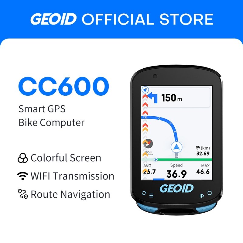 GEOID CC600 Tela Colorida Navegação GPS Computador De Bicicleta Transmissão WIFI Velocímetro