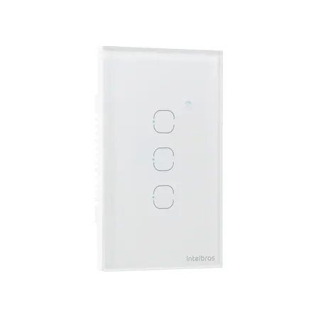 Interruptor Touch Inteligente 3 Teclas Eiw 1003 Intelbras Branco
