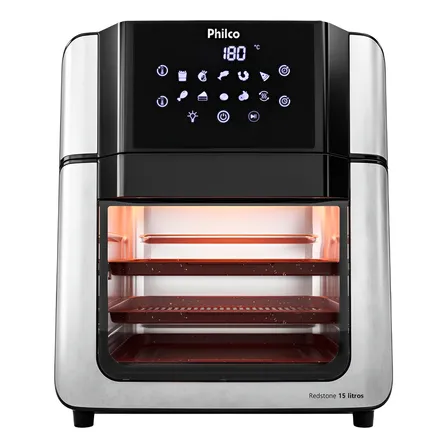 Air Fryer Oven Philco 15l Painel Digital Paf15a Cor Preto