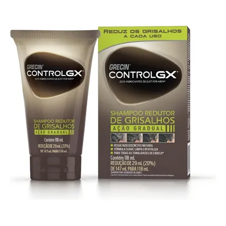 Shampoo Redutor de Grisalhos Grecin Control GX Para Todas os Tons Cabelo 118ml
