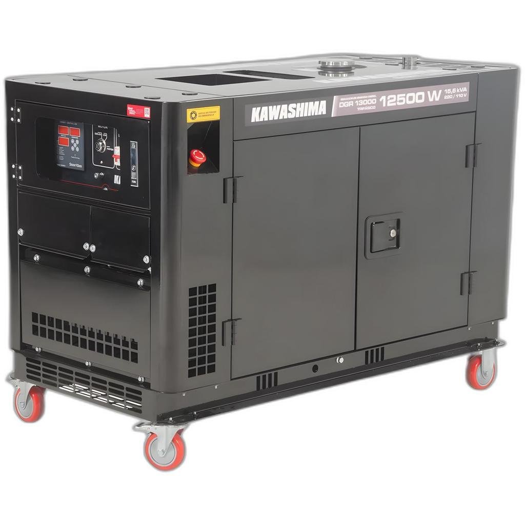 Gerador Diesel Dgr-13000 Trif. 220V 12,5Kw Cabin. Kawashima
