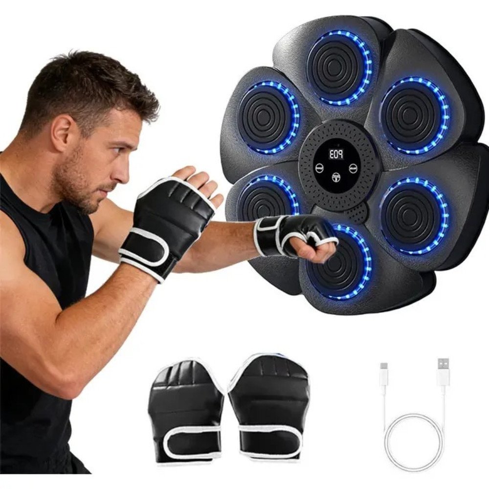 Máquina Inteligente de Boxe Soco Música Bluetooth Anti Estresse