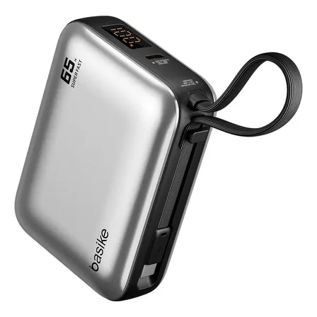 Power Bank Basike 20000mAh para Notebook e Celular com Cabo USB-C 65W
